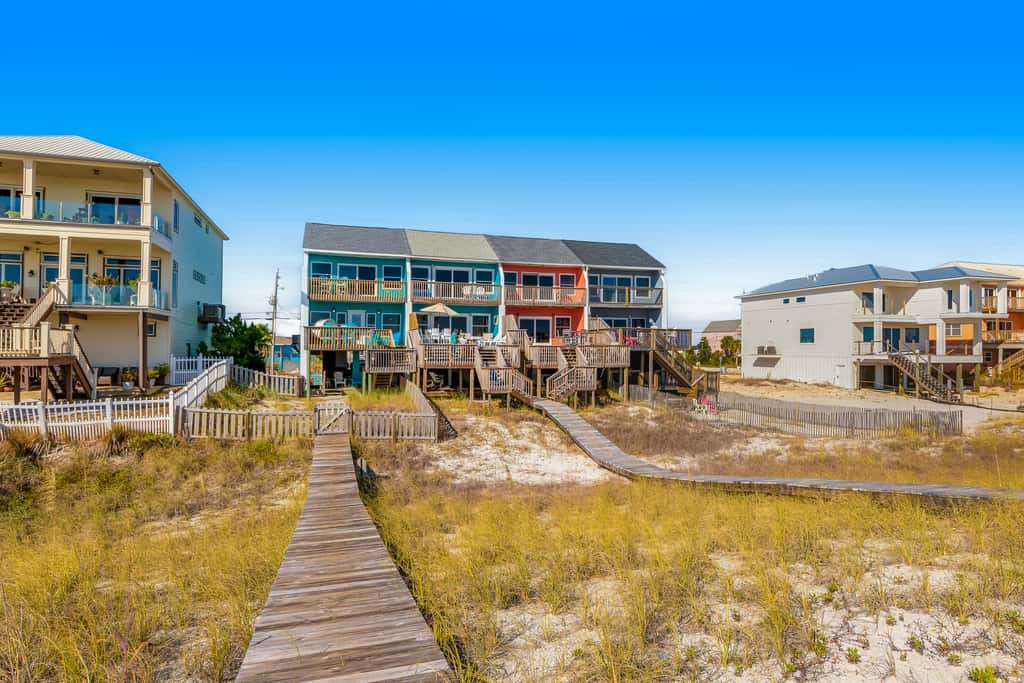 Beachfront Townhome with Beautiful Gulf Views, Decks, WiFi, Laundry, & AC!