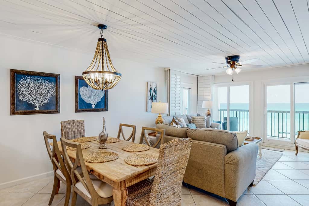 Beachfront resort condo with beach & lake access, pools, saunas & tennis