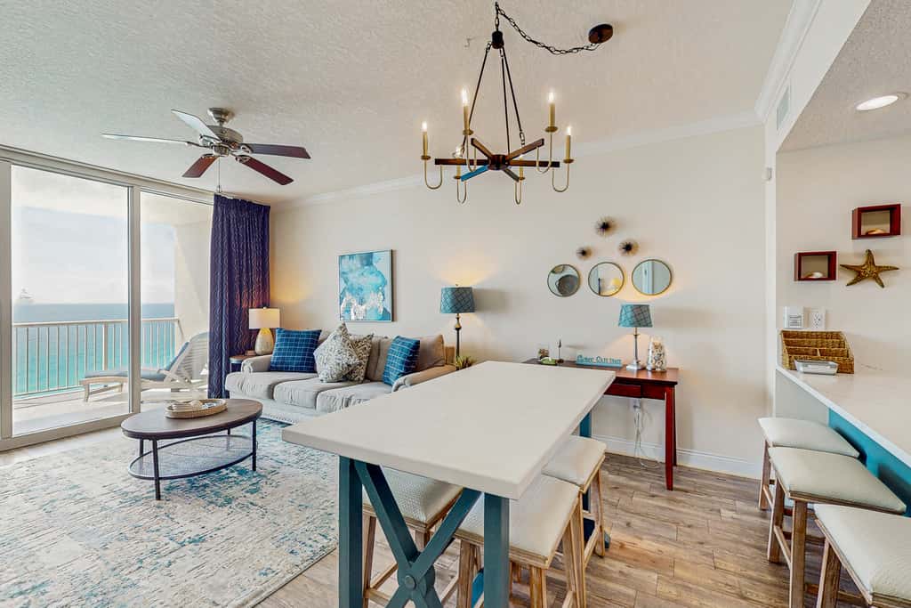 Modern, Gulf-front condo with pool, hot tub & high-speed WiFi
