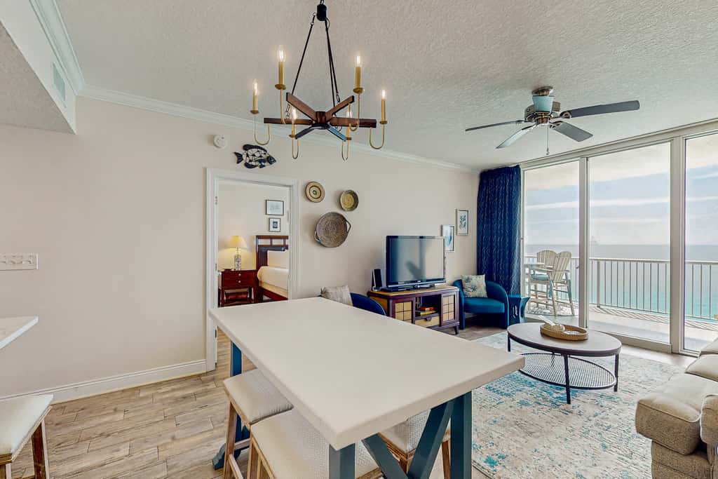 Modern, Gulf-front condo with pool, hot tub & high-speed WiFi