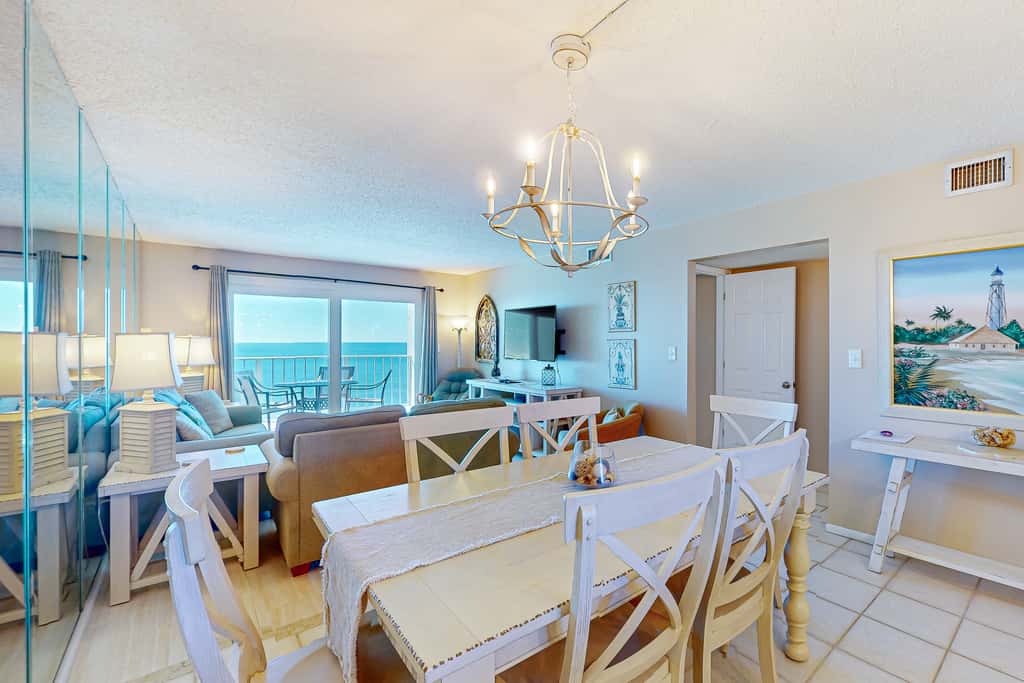 Stunning beachfront condo w/ beach access, shared pool, & private balcony