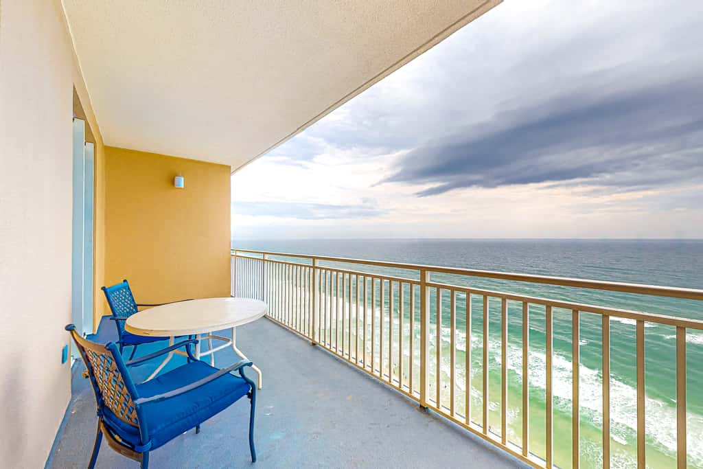 Superb beach living at lovely waterfront condo with pools, a gym, & hot tub