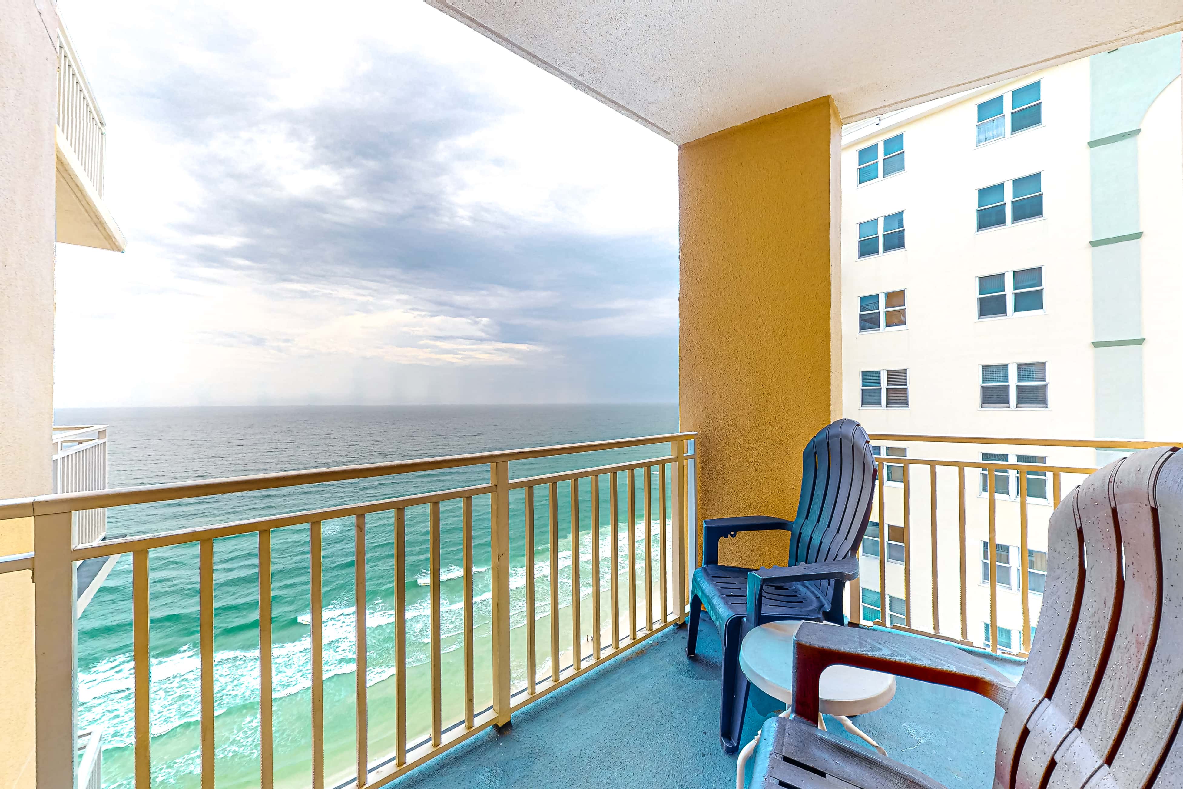 Superb beach living at lovely waterfront condo with pools, a gym, & hot tub
