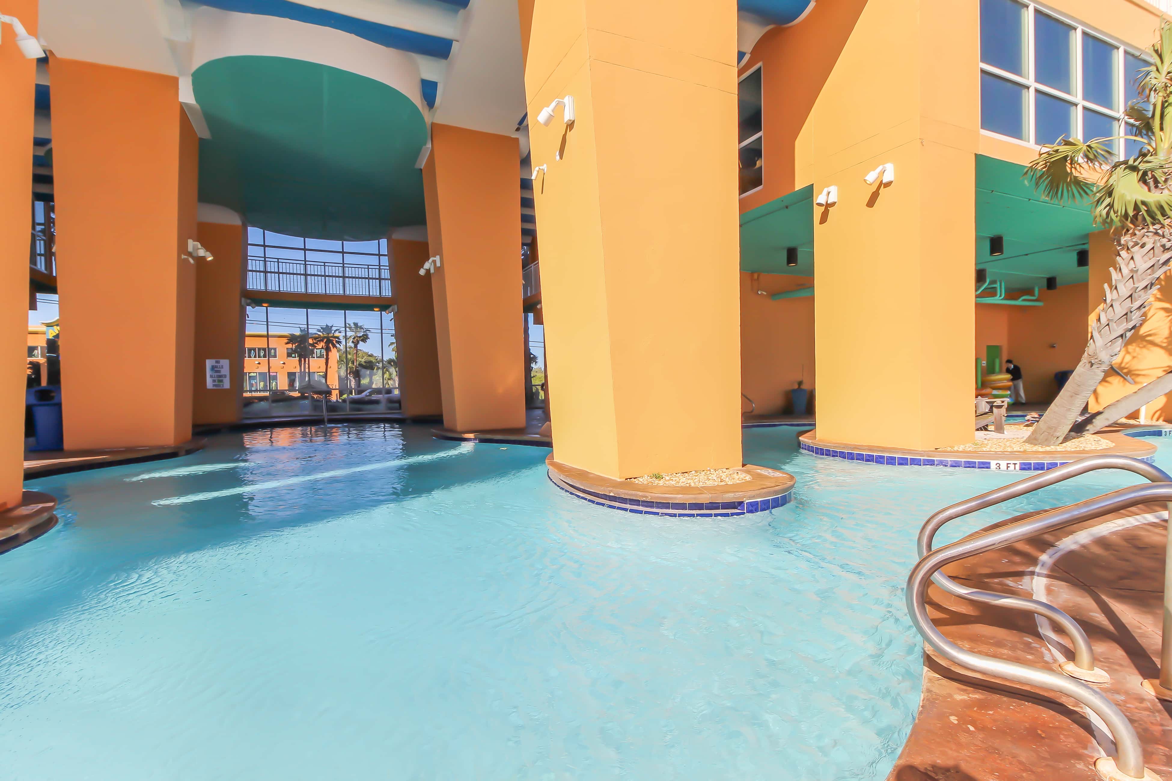 Convenient first-floor vacation suite with pool & hot tub access, free WiFi & AC