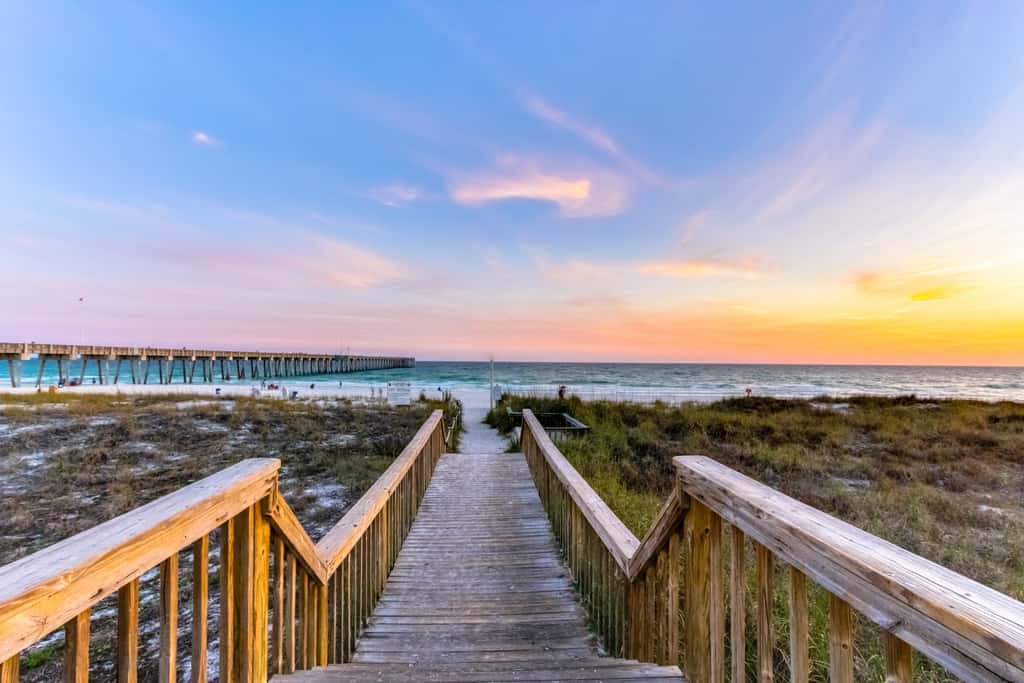 Spacious retreat in Panama City with beach access, sundeck, & pool, hot tub