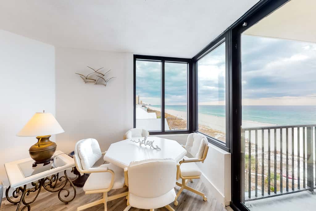 Beachfront condo with a private balcony, three pools, tennis, & picnic area
