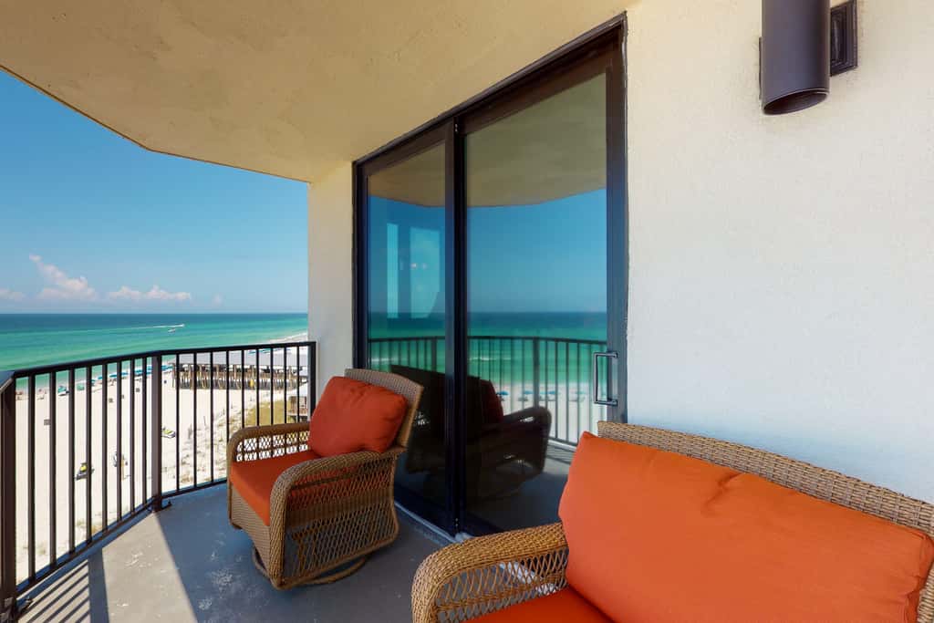 Beautiful beachfront getaway with balcony, pools, tennis, and WiFi
