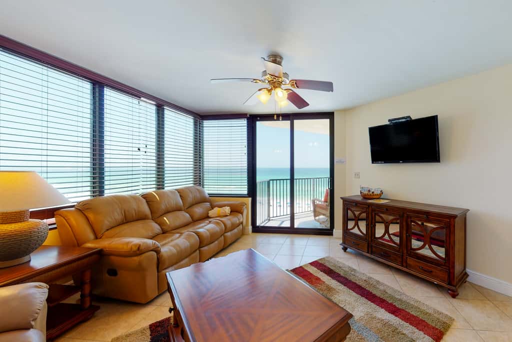 Beautiful beachfront getaway with balcony, pools, tennis, and WiFi