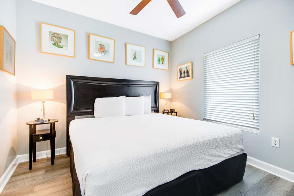 Colorful, beachfront condo with Gulf view, pool, hot tub, and lazy river
