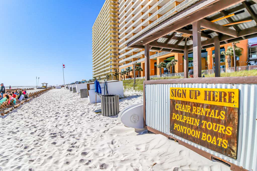 Colorful, beachfront condo with Gulf view, pool, hot tub, and lazy river