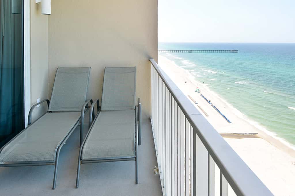 Gulf-front condo with 2 lagoon pools, hot tubs & beach service - near Pier Park