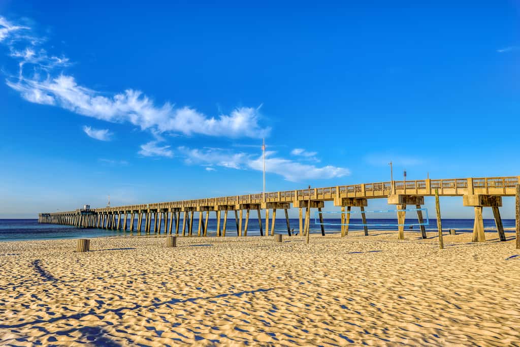 Gulf-front condo with 2 lagoon pools, hot tubs & beach service - near Pier Park