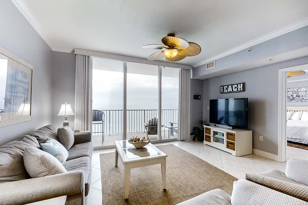 Serene beachfront condo with gulf views & resort pools, hot tubs, beach service