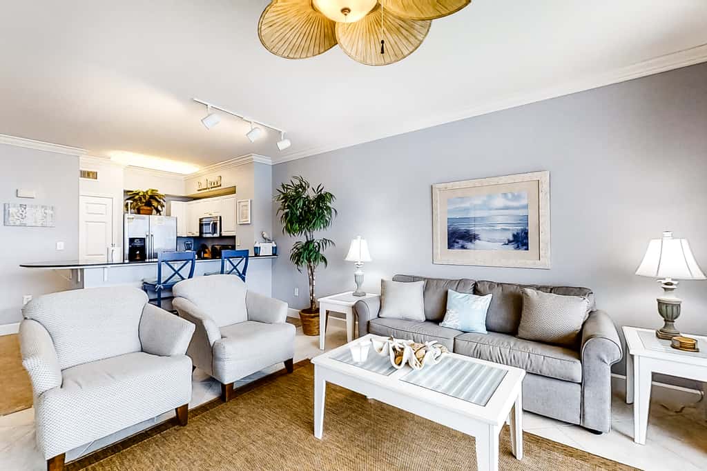 Serene beachfront condo with gulf views & resort pools, hot tubs, beach service
