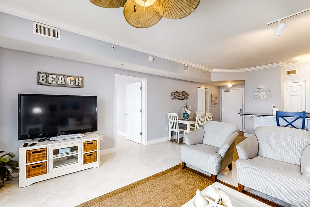 Serene beachfront condo with gulf views & resort pools, hot tubs, beach service