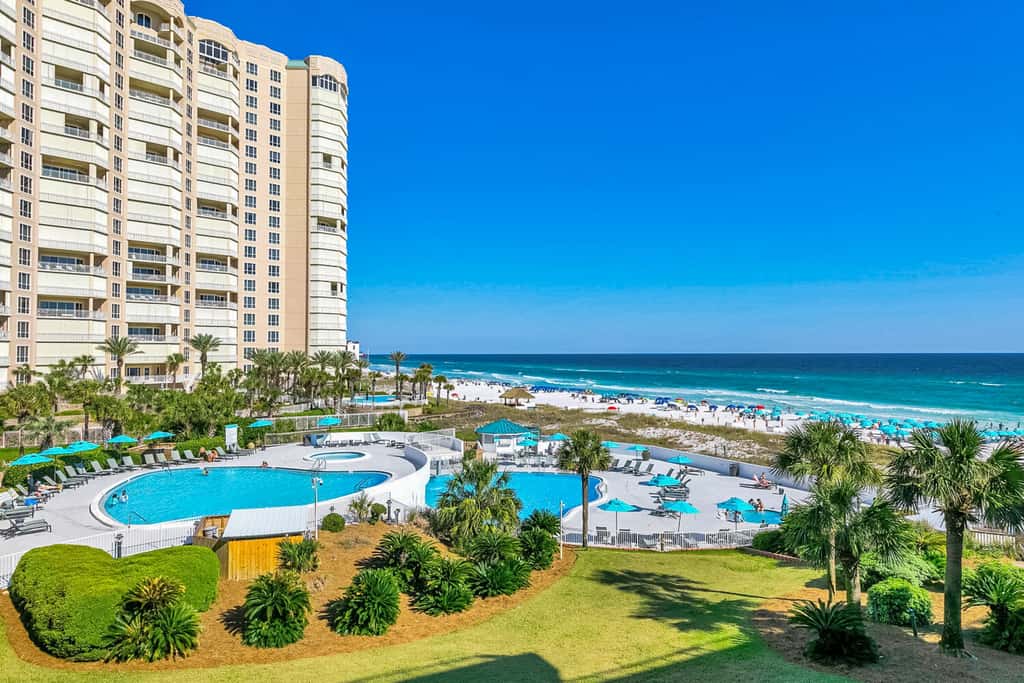 Beautiful beachfront condo with shared pool and playground