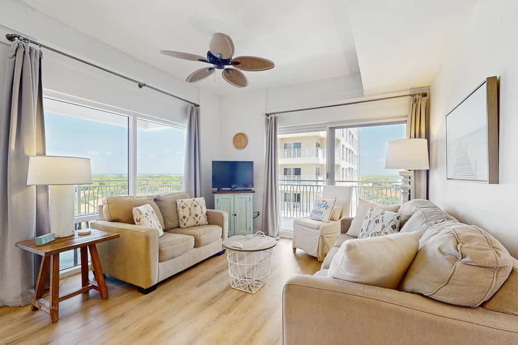 Gorgeous coastal condo with shared pool and private balcony