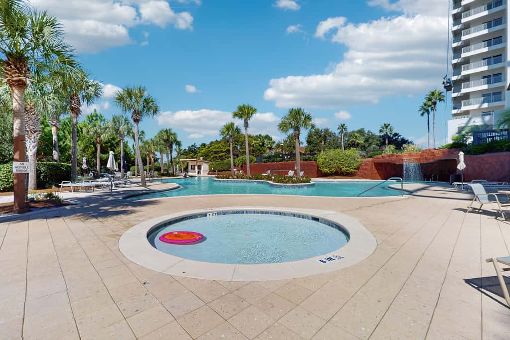 Luau getaway with pools, hot tub, beach access, & private balcony