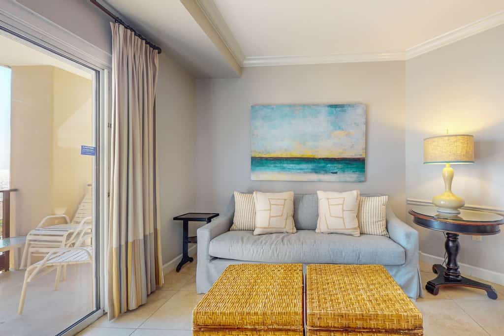 Gulf front home in Miramar Beach with gorgeous decor, shared pool