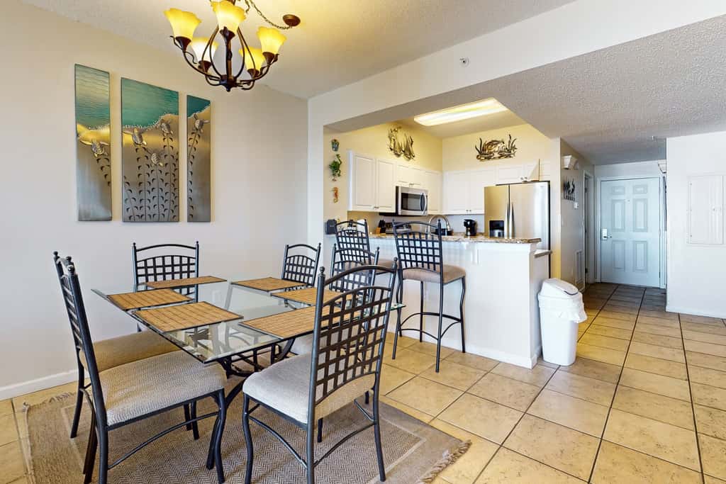 Inviting Gulf front condo In Perdido Key with waterfront pool and hot tub and oceanfront balcony