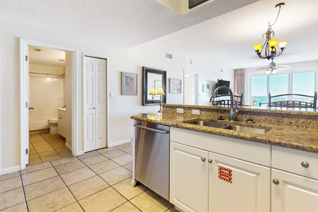 Inviting Gulf front condo In Perdido Key with waterfront pool and hot tub and oceanfront balcony