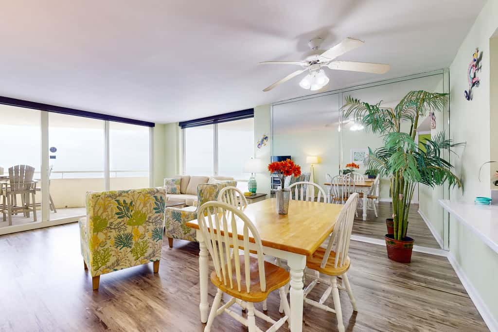 Top-Floor, Gulf-Front Condo with Balcony, Beach Access & Shared Pools, Hot Tub, Gym