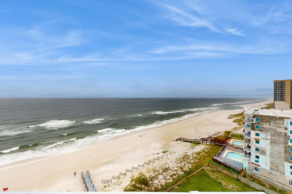 Top-Floor, Gulf-Front Condo with Balcony, Beach Access & Shared Pools, Hot Tub, Gym