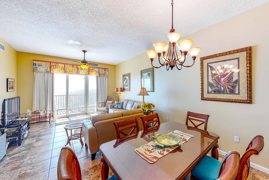 Inviting Gulf-front condo In Perdido Key with waterfront pool, hot tub and oceanfront balcony