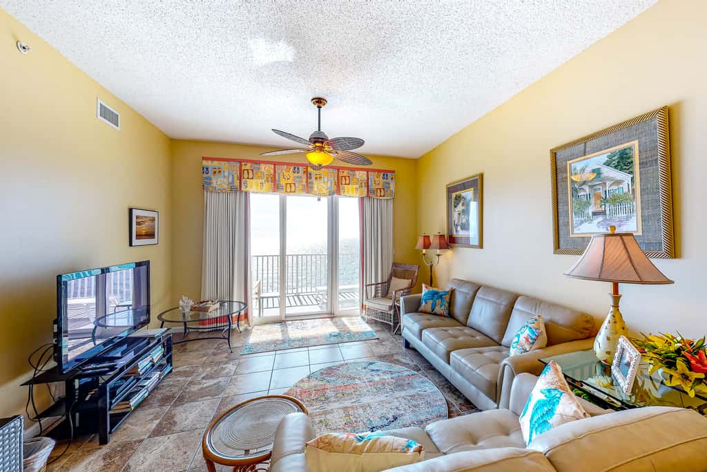 Inviting Gulf-front condo In Perdido Key with waterfront pool, hot tub and oceanfront balcony