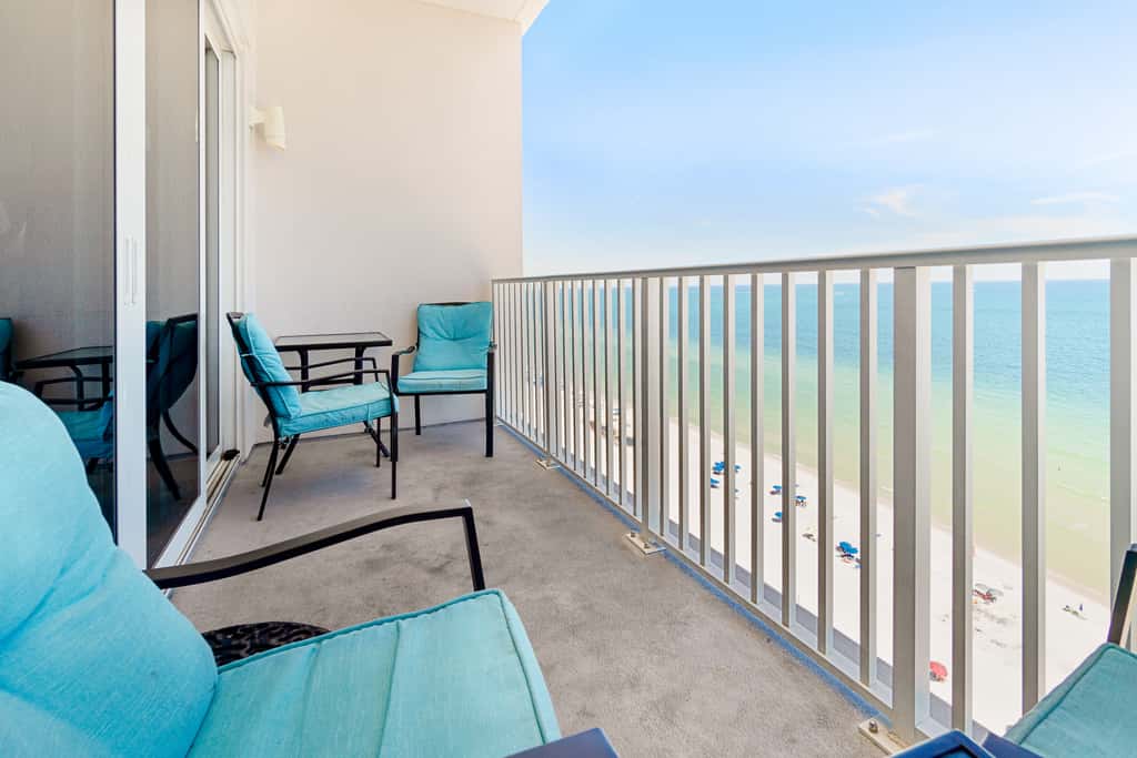 Inviting Gulf-front condo In Perdido Key with waterfront pool, hot tub and oceanfront balcony