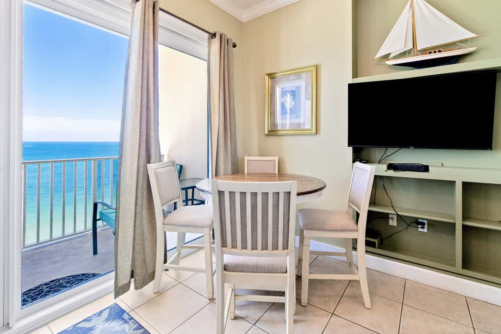 Inviting Gulf-front condo In Perdido Key with waterfront pool, hot tub and oceanfront balcony