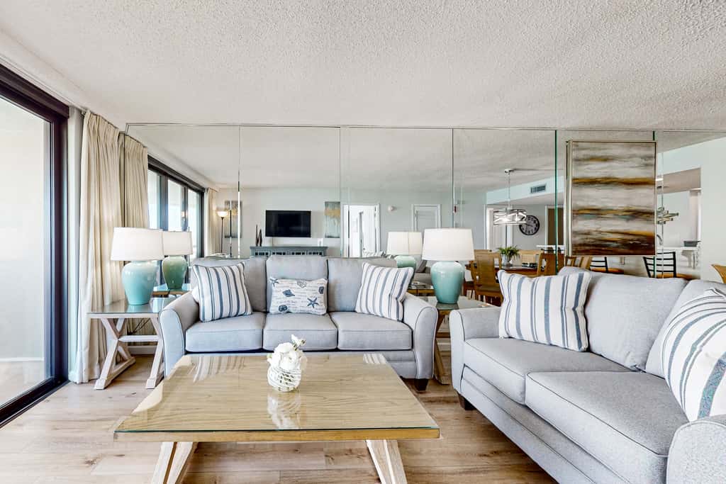 Gorgeious beachview condo with large balcony & shared pool