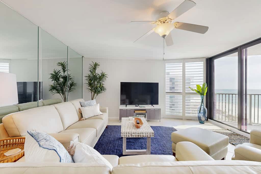 Beachfront condo with Gulf-view balcony & on-site pool,hot tub,tennis
