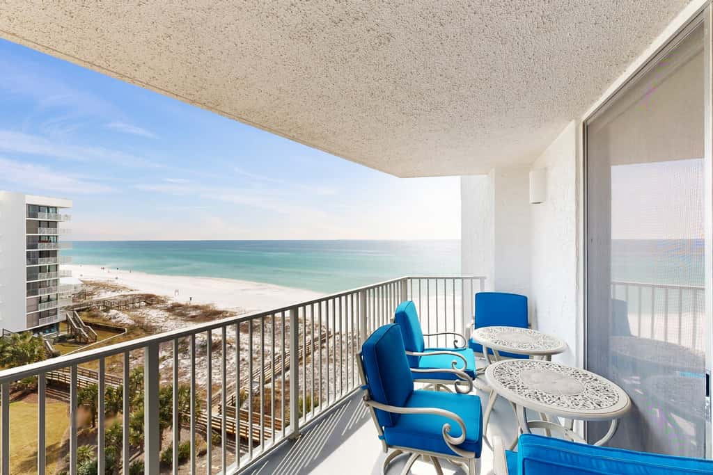 Beachfront condo with Gulf-view balcony & on-site pool,hot tub,tennis