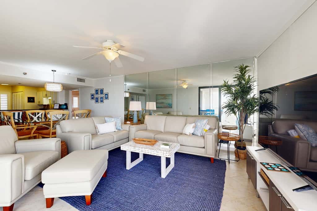 Beachfront condo with Gulf-view balcony & on-site pool,hot tub,tennis