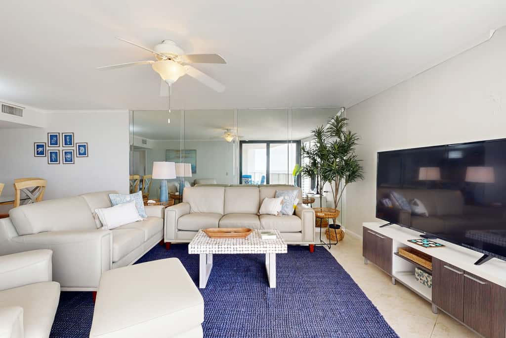 Beachfront condo with Gulf-view balcony & on-site pool,hot tub,tennis