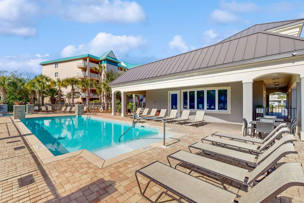 Gated-entry condo near the beach with pool, hot tub, & private balcony