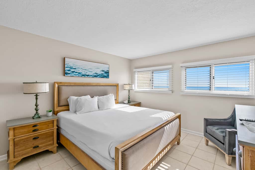 Gulf and beachfront condo with furnished patio, outdoor pool, gym & tennis