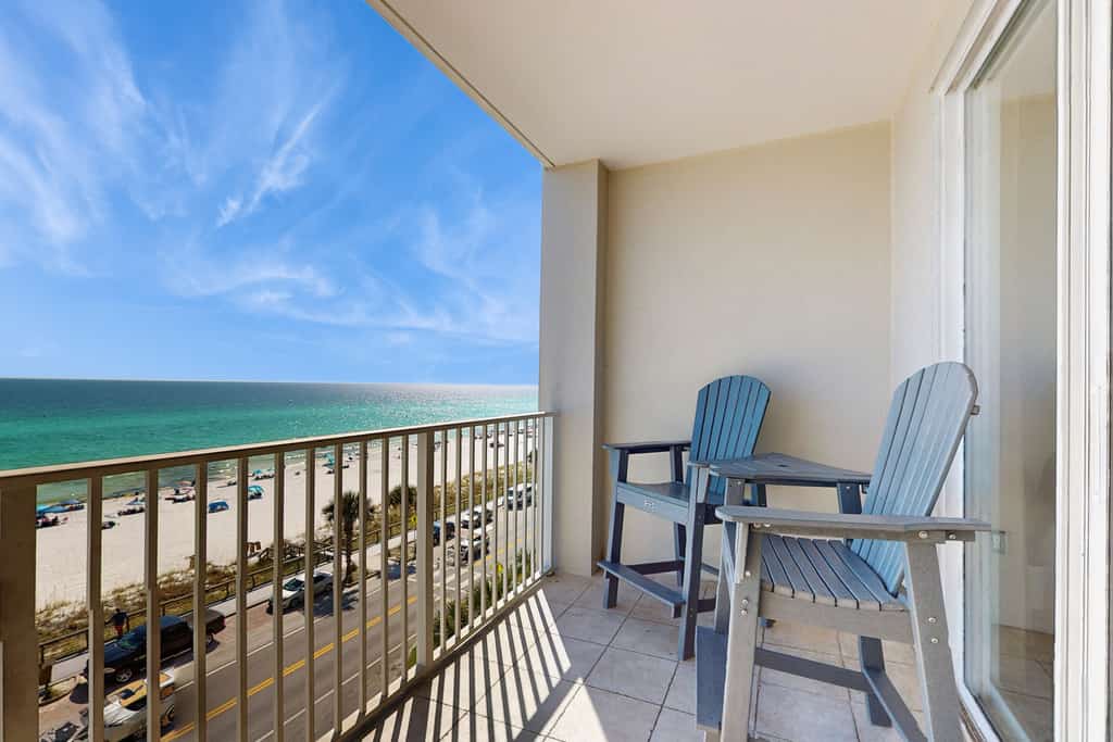 Wake up to stunning Gulf views from this updated 5th-floor Majestic Sun condo in Miramar Beach. Just steps from the beach, enjoy a private balcony overlooking emerald waters—perfect for coffee, dolphin watching, and sunsets. Features include beach chairs, pools, a hot tub, a king bed, bunks, a sleeper sofa, a washer/dryer, and a walkable location near dining, shopping, and golf.