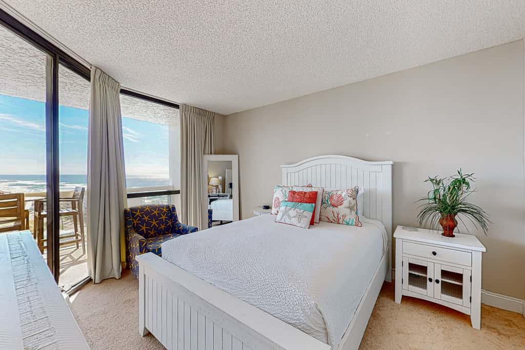 Gulf-view resort condo with pool, hot tubs, & over-street beach access