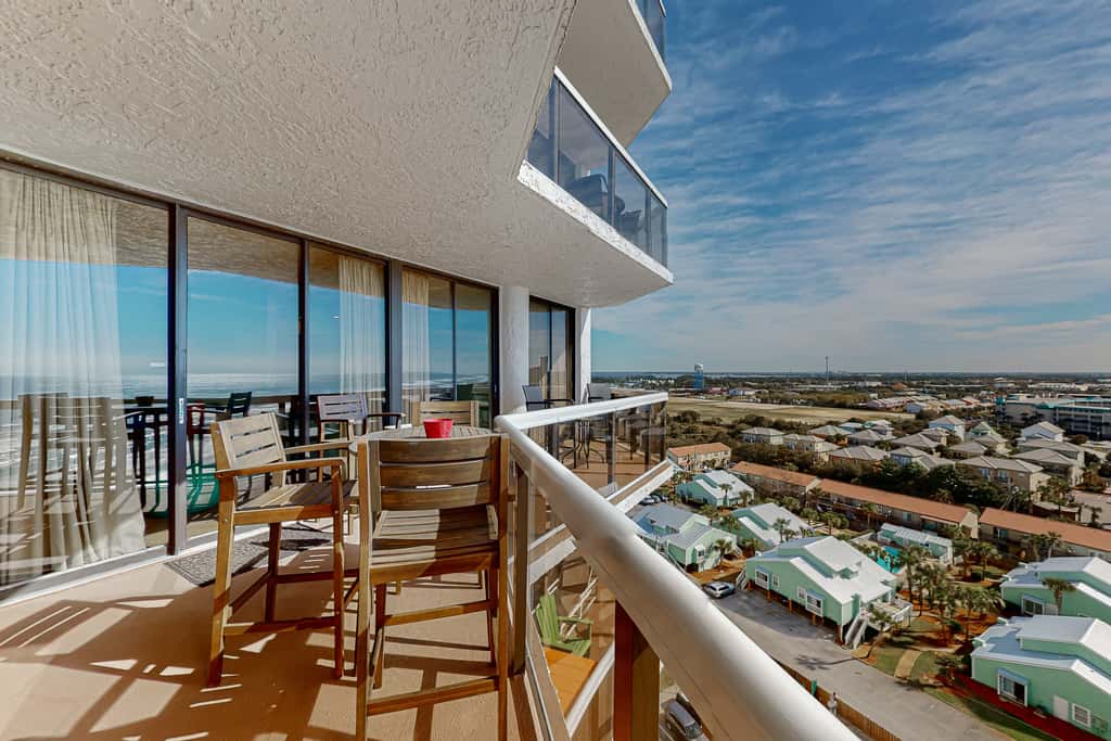 Gulf-view resort condo with pool, hot tubs, & over-street beach access
