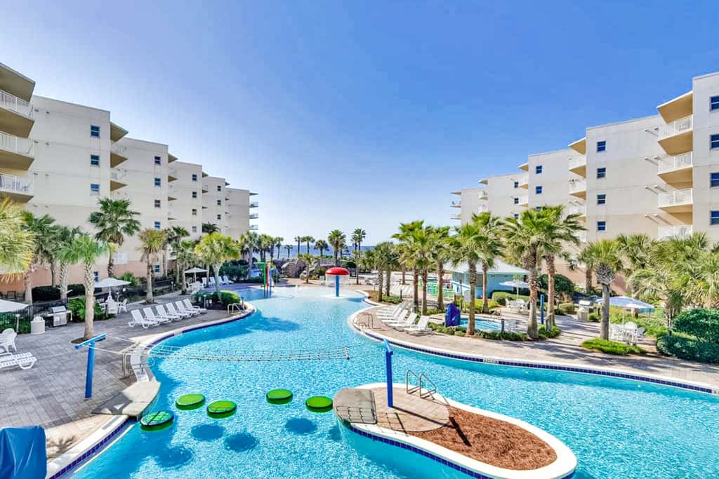 4th Floor Gulf-Front Condo On Okaloosa Island Waterfall, Lazy River