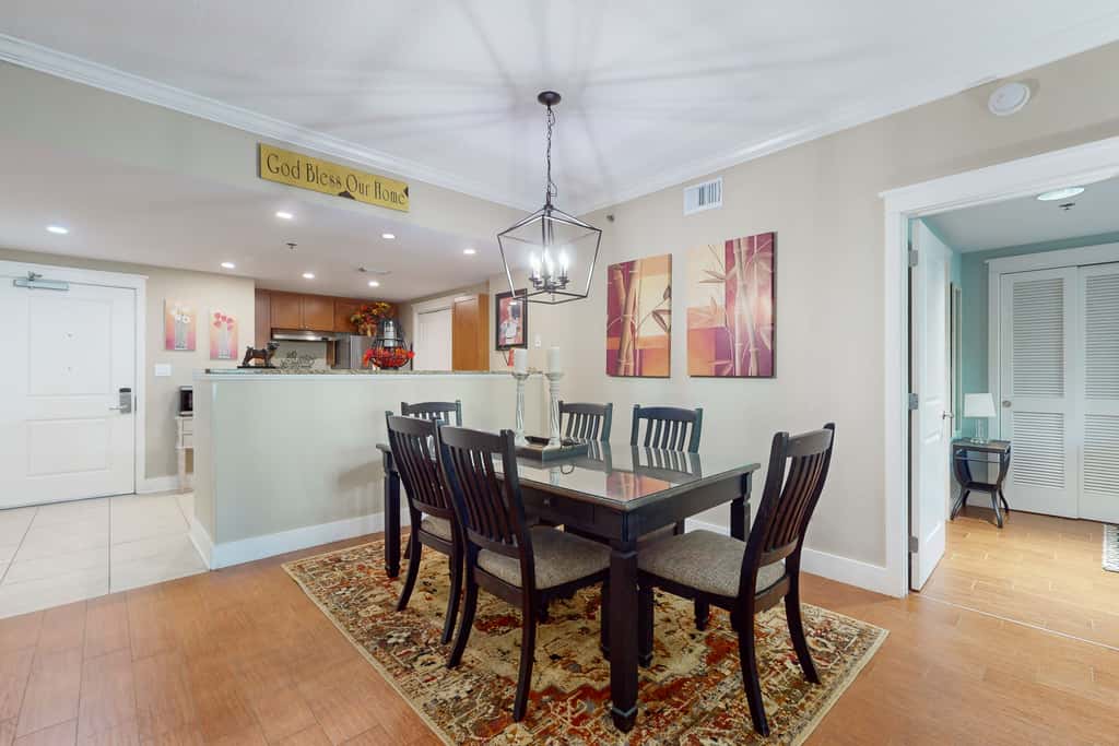 2nd-floor condo with balcony at Waterscape Waterfall, lazy river & beach chairs
