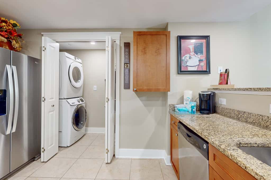 2nd-floor condo with balcony at Waterscape Waterfall, lazy river & beach chairs