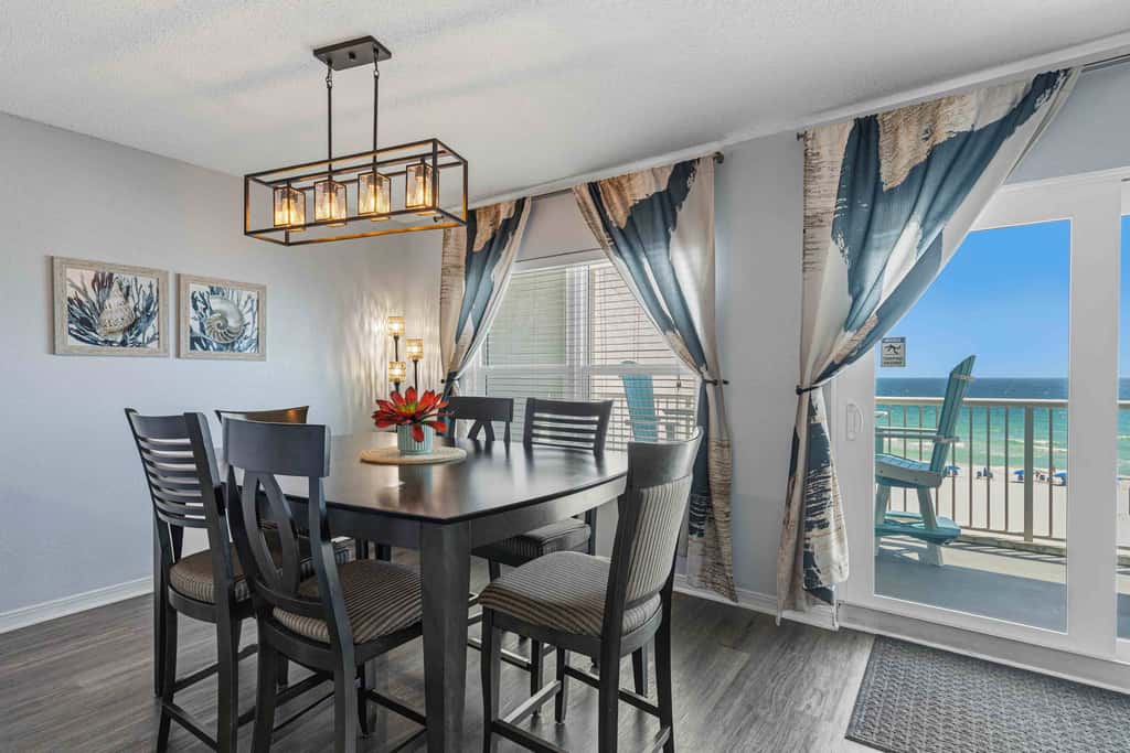 Beachfront condo with gulf views, pool, gym, & private balcony