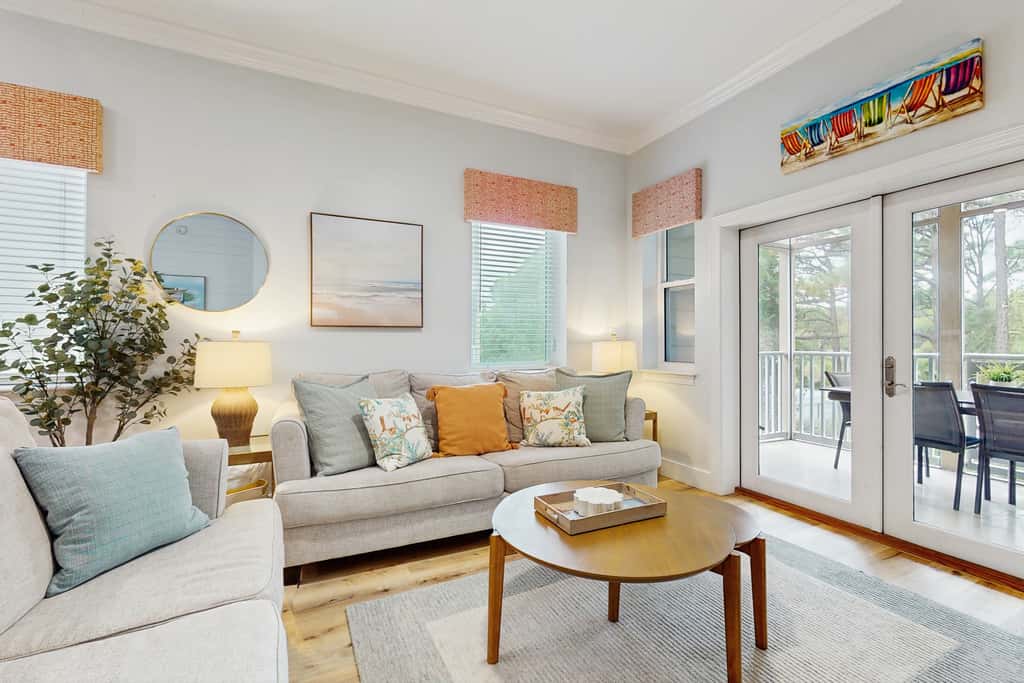 Gorgeous coastal condo with shared pool and private balcony
