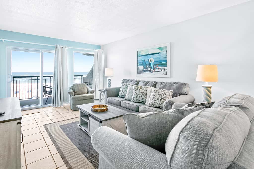 Bright third-floor Gulf-front condo directly on the beach with amazing views
