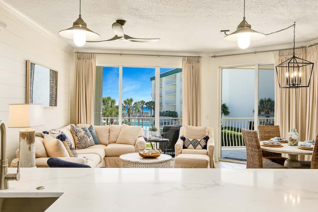 Chic first-floor condo with Gulf & pool view & pickleball - steps to beach