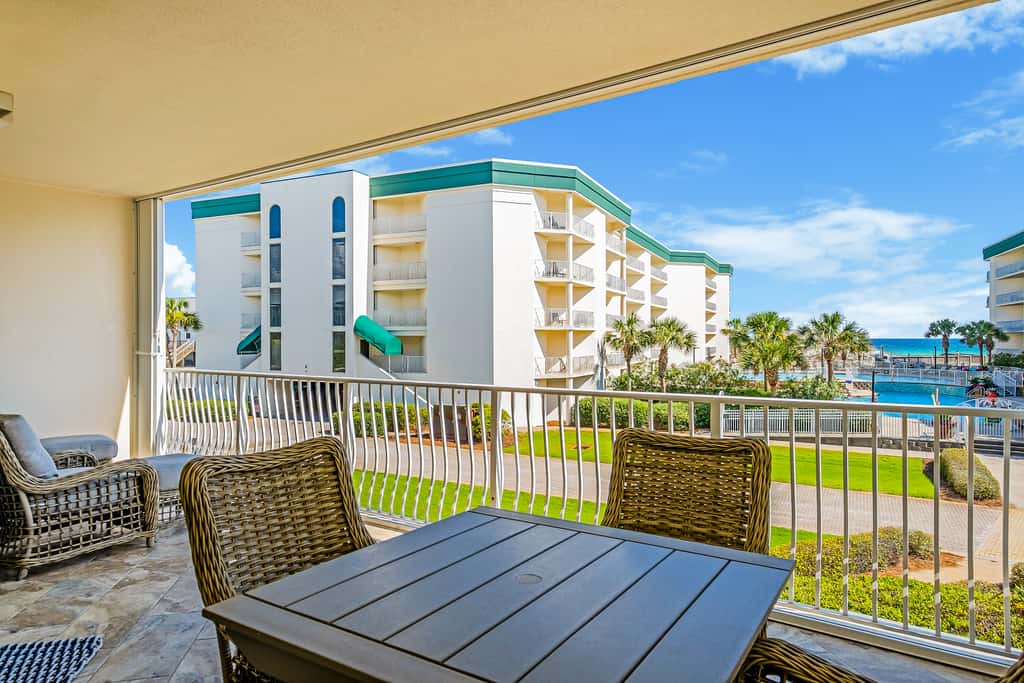 Chic first-floor condo with Gulf & pool view & pickleball - steps to beach