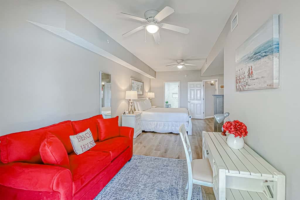 Beautifully decorated oceanfront condo with resort pool, & huge walk-in showers